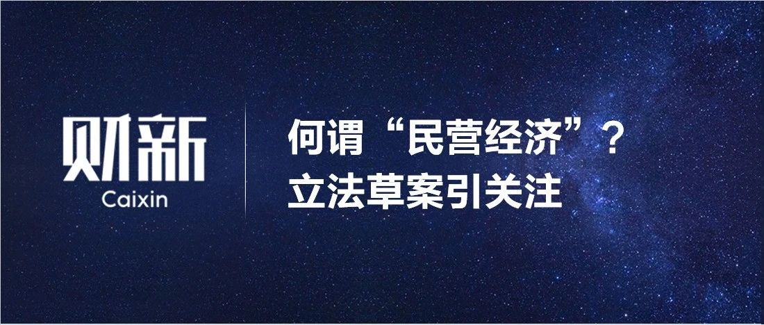 《财新网》何谓“民营经济”？立法草案引关注